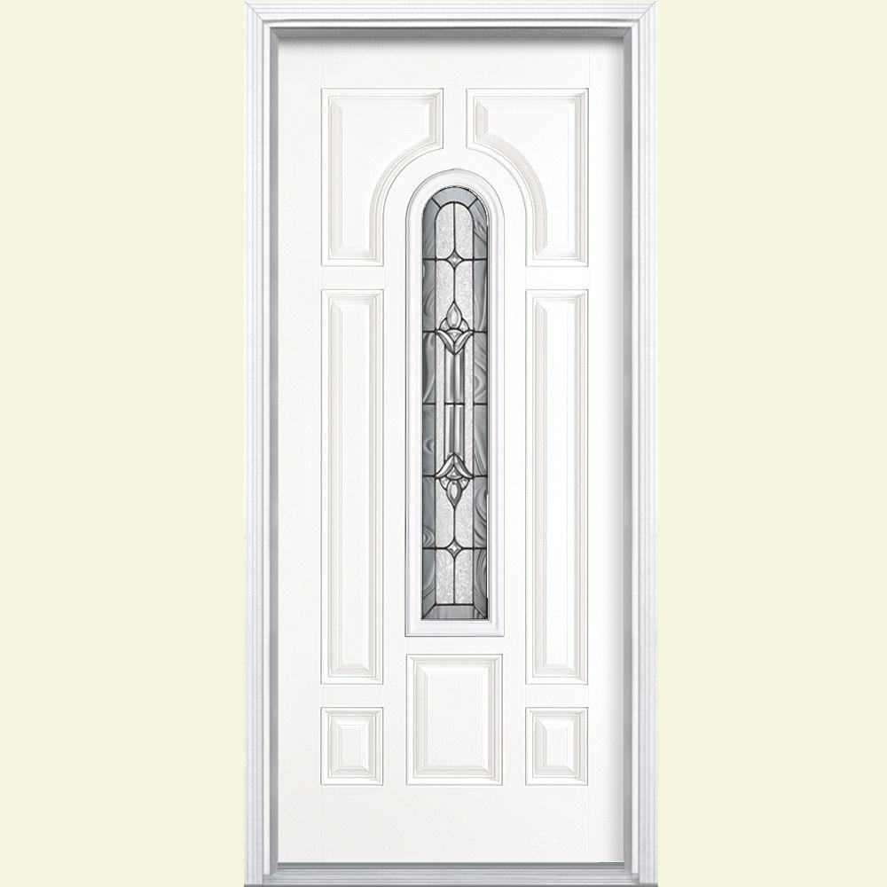 Masonite 36 In X 80 Providence Center Arch Pure White Left Hand Masonite 36 In X 80 Providence Center Arch Pure White Left Hand Painted