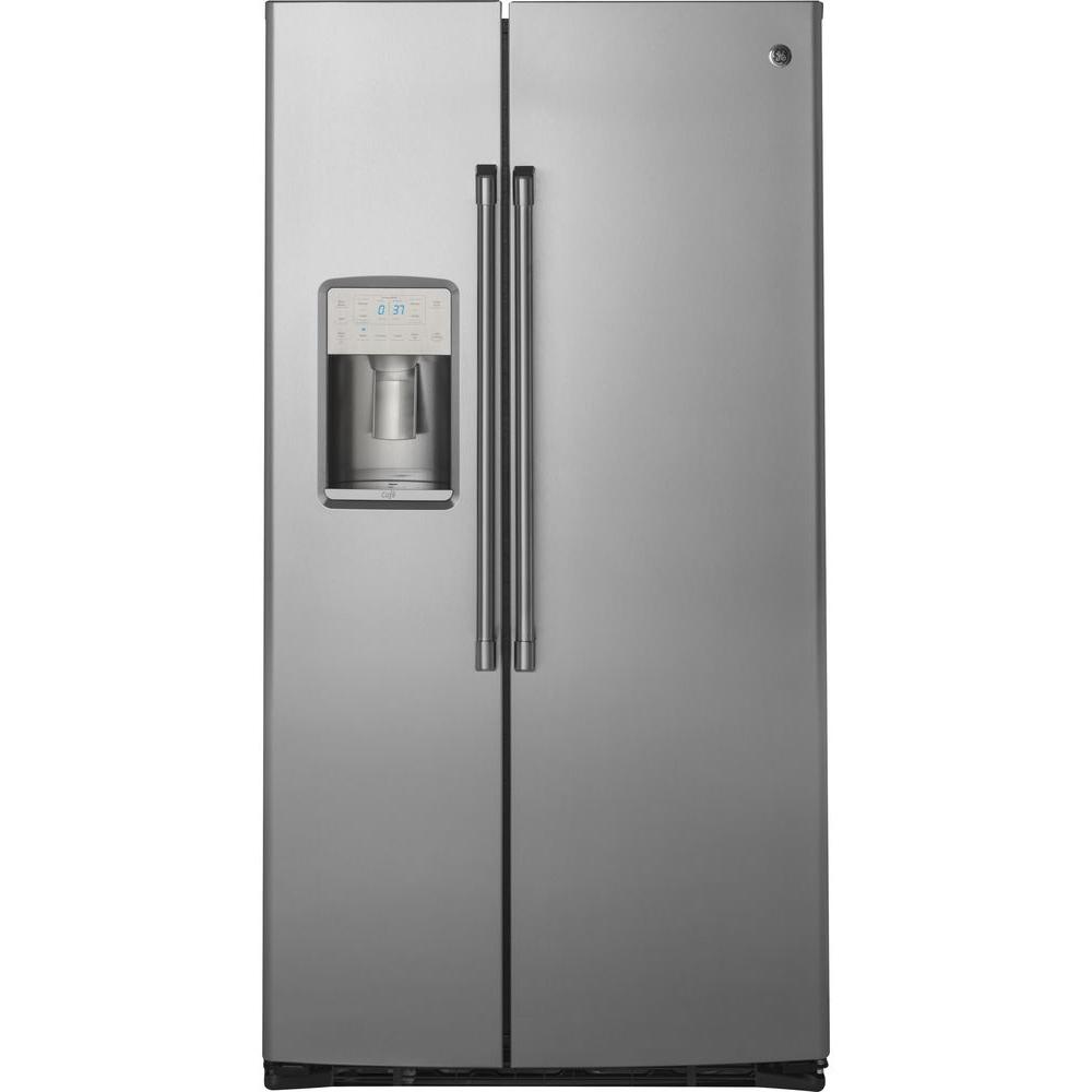 Cafe 21 9 Cu Ft Built In Side By Refrigerator Stainless Steel Counter Depth Cafe 21 9 Cu Ft Built In Side By Refrigerator Stainless Steel Counter Depth