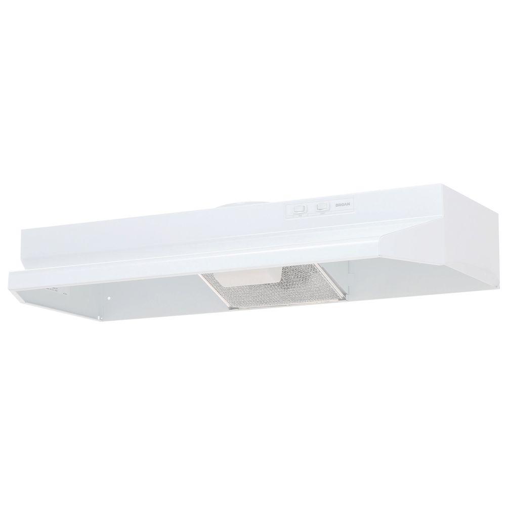 Broan 42000 Series 36 in. Range Hood with Damper in White423601D The