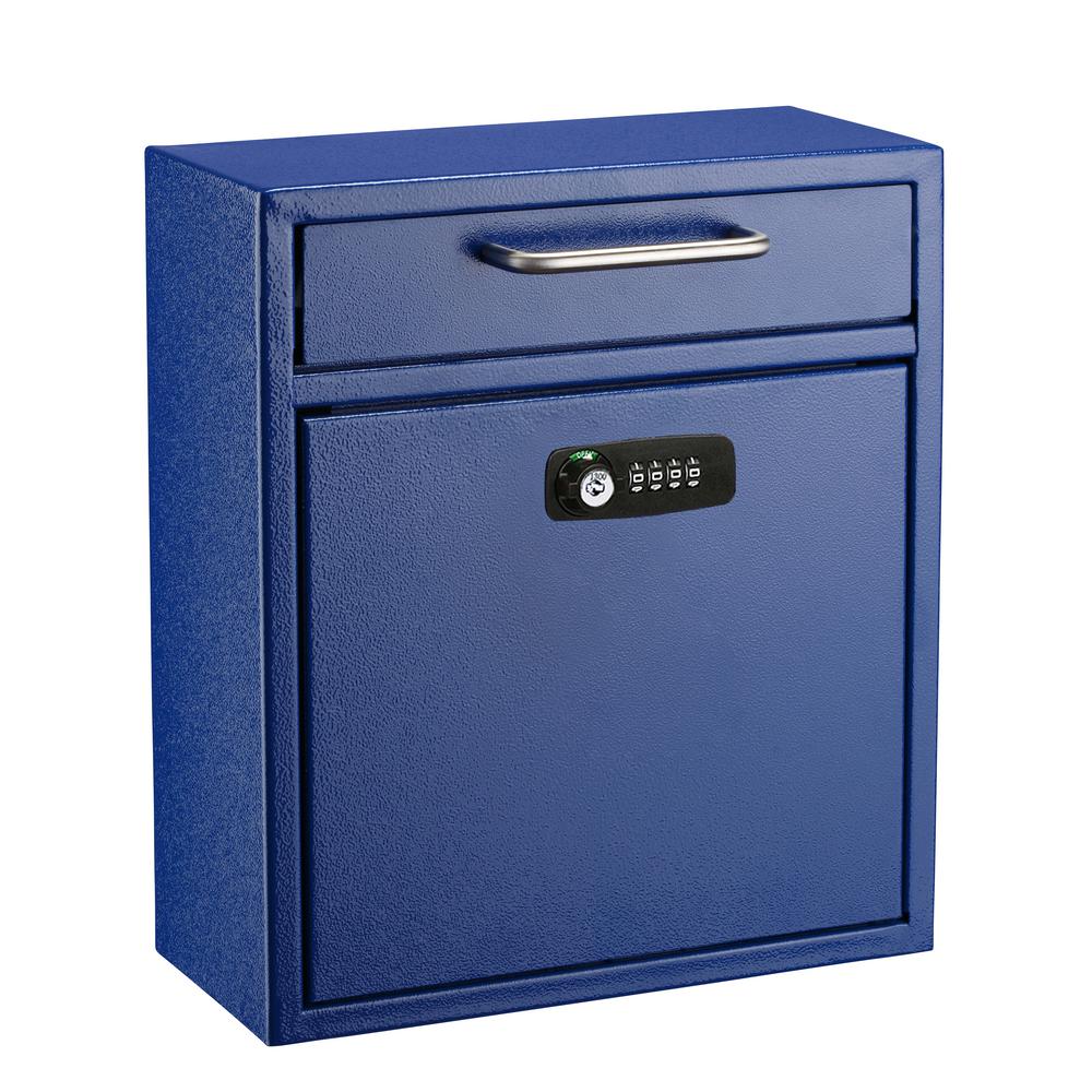 AdirOffice Medium - Mailbox - 2 doors - 16 gauge galvanized steel - blue