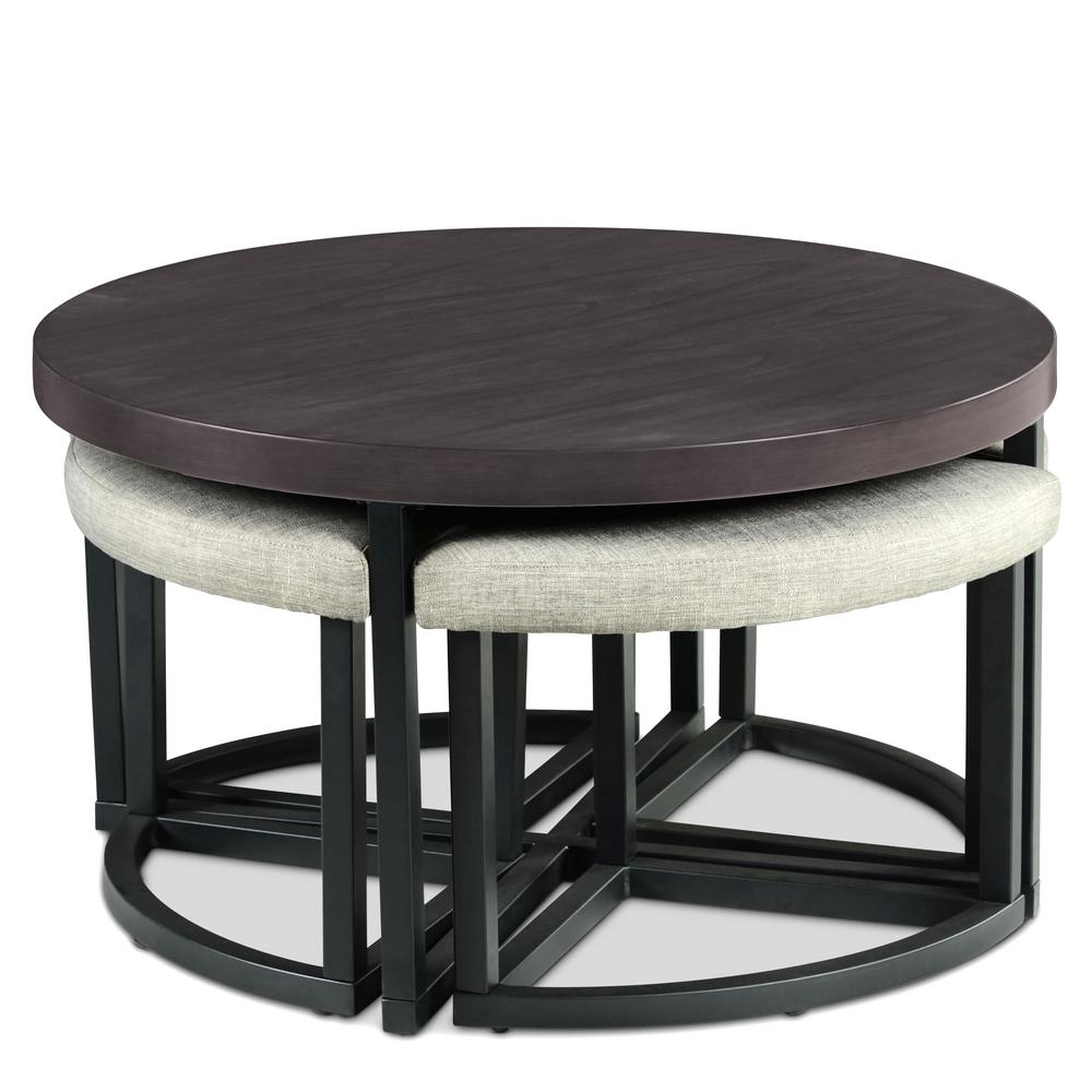 Aidan Wood Round Cocktail Table Traditional Coffee Tables By Homesquare