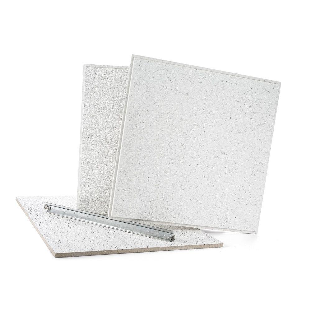 Usg Ceilings 2 Ft X 2 Ft Luna Climaplus Lay In Ceiling Panel 12 Pack