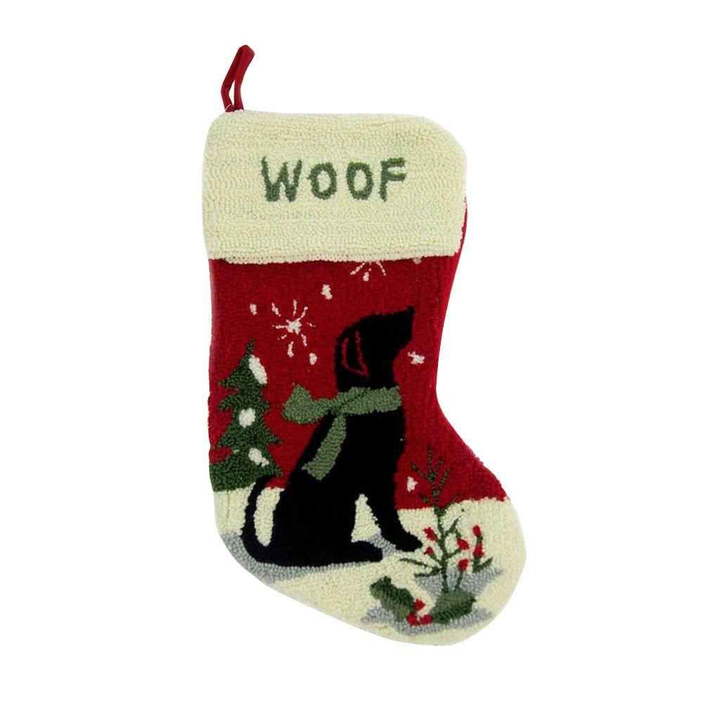 polyesteracrylic handmade christmas stocking with dog image jk29255a the home depot - Black Christmas Stockings polyesteracrylic handmade christmas stocking with dog image jk29255a the home depot - Black Christmas Stockings