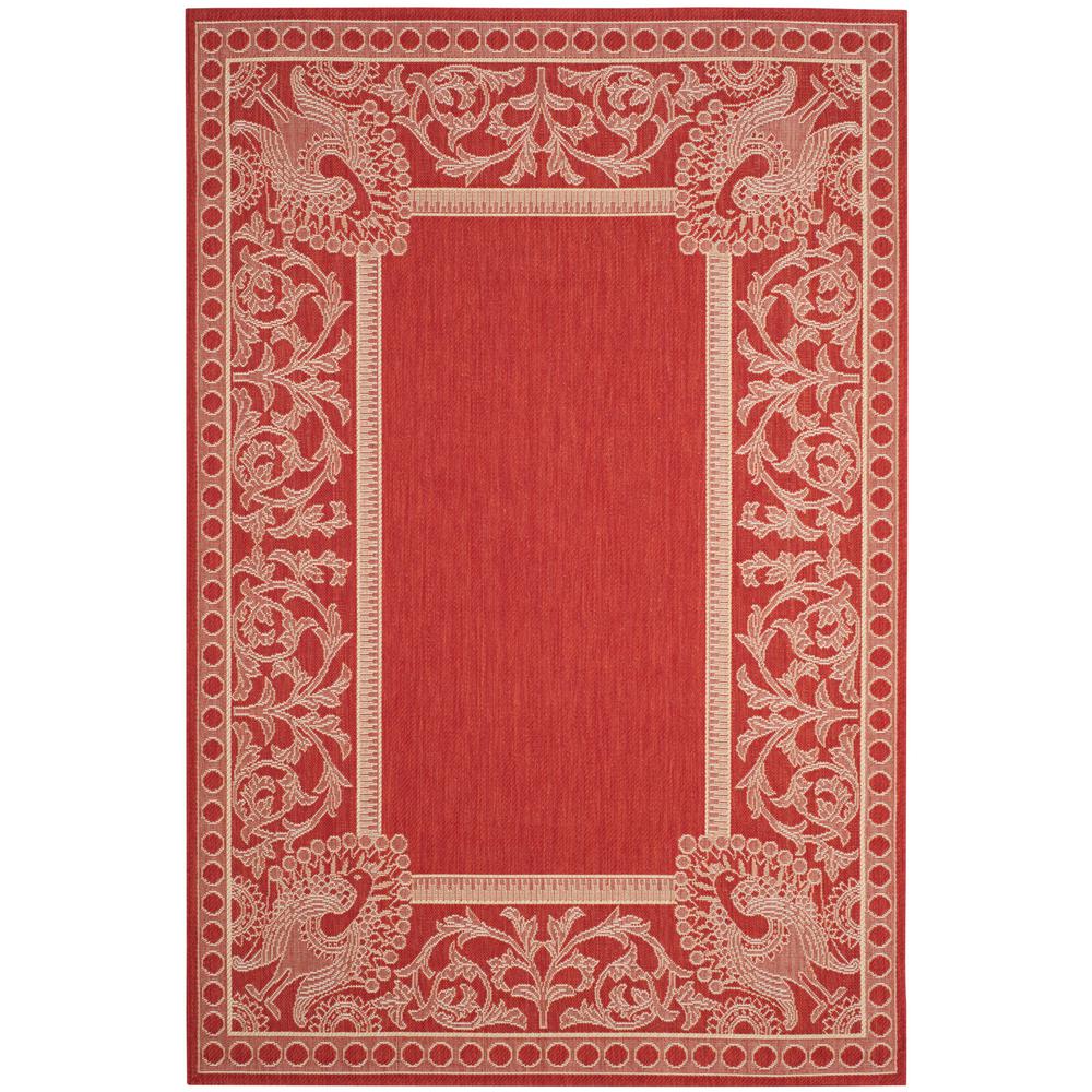 Safavieh Courtyard Red/Natural 5 ft. x 8 ft. Indoor/Outdoor Area RugCY296537075 The Home Depot