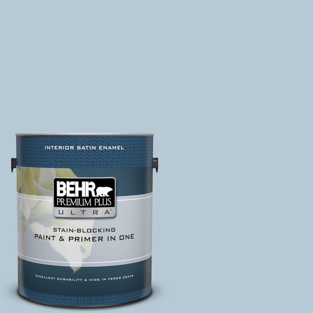 BEHR Premium Plus Ultra 1 gal. UL23013 Denim Light Satin Enamel