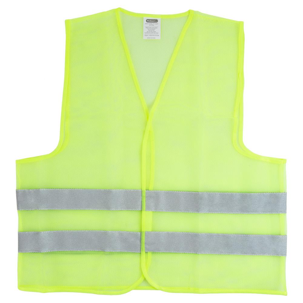 Stalwart Fluorescent Green Polyester High Visibility Reflective Safety ...