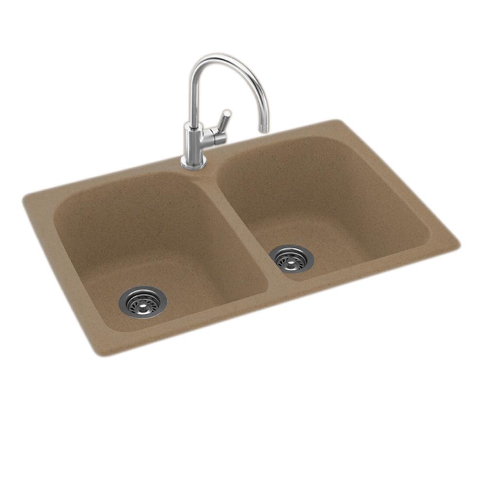 Drop In Undermount Solid Surface 33 1 Hole 50 Double Bowl This Review Is From Drop In Undermount Solid Surface 33 1 Hole 50 Double Bowl Kitchen Sink Barley