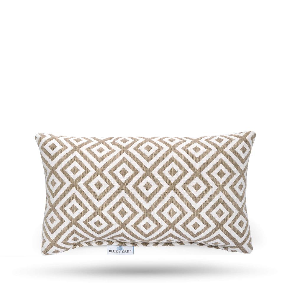 Blue Oak Outdura Elements Burlap Rectangular Lumbar Outdoor Throw Blue Oak Outdura Elements Burlap Rectangular Lumbar Outdoor Throw Pillow 2 Pack