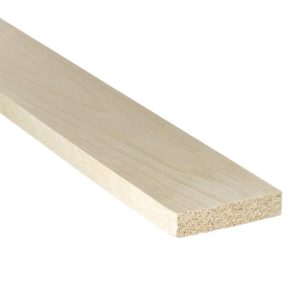 1 in. x 4 in. x 6 ft. Select Kiln-Dried Square Edge Whitewood Board ...