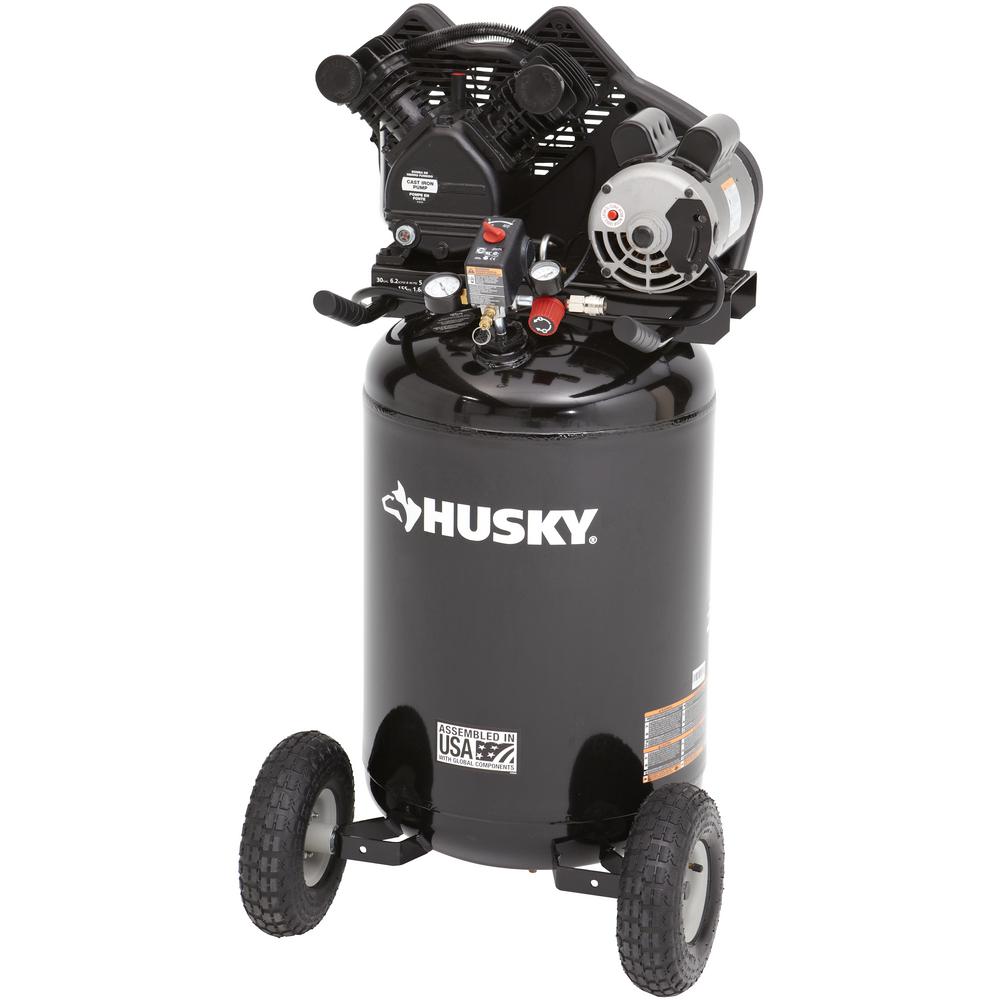 Husky 30 Gal 155 Psi Ultra Quiet Portable Electric Air Compressor C302h The Home Depot