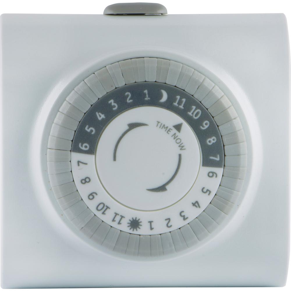 Defiant 15 Amp 24 Hour Indoor Mechanical Plug In Big On Timer Defiant 15 Amp 24 Hour Indoor Mechanical Plug In Big On Timer White