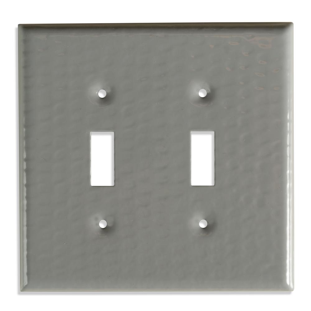 Metal Light Switch Plates Grey And White Fl Art Decor Wallplates Home Improvement Electrical Supplies - Decorative Wall Switch Plates Home Depot