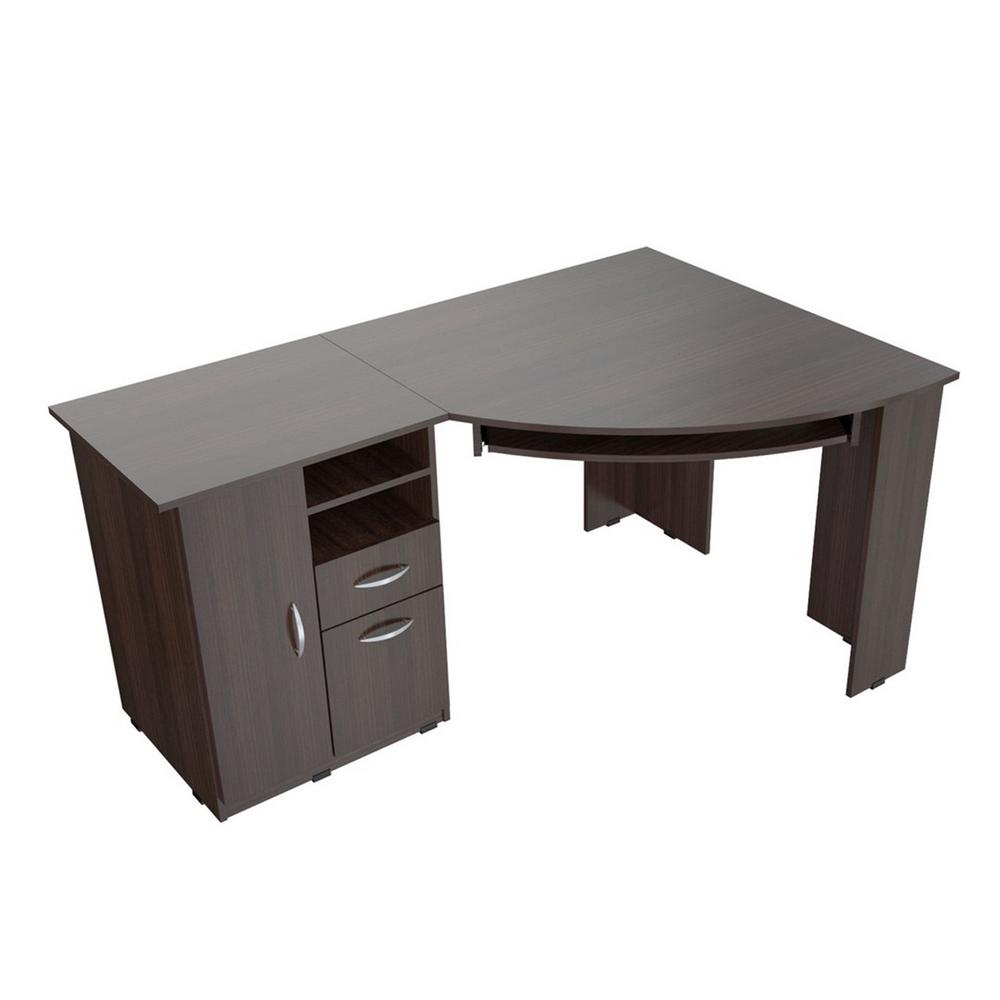 Inval 59 45 In Espresso Wengue Corner 2 Drawer Computer Desk With Keyboard Tray Et 3115 The Home Depot - Corner Computer Armoire Black Inval 59 45 In Espresso Wengue Corner 2 Drawer Computer Desk With Keyboard Tray Et 3115 The Home Depot - Corner Computer Armoire Black