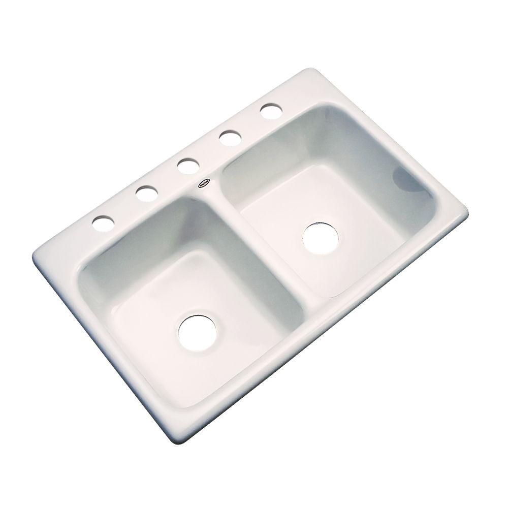 Thermocast Newport Drop In Acrylic 33 5 Hole Double Bowl Kitchen Thermocast Newport Drop In Acrylic 33 5 Hole Double Bowl Kitchen Sink