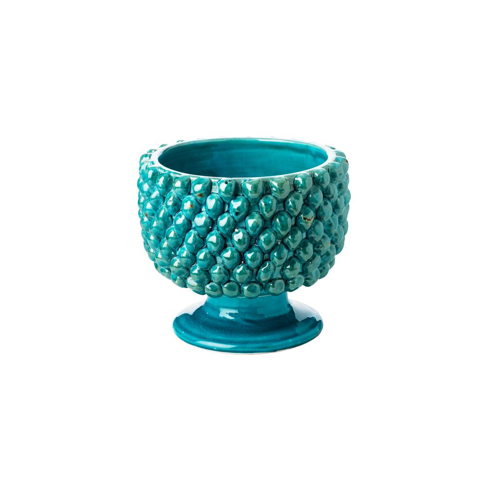 Abigail S Decorative Accessories Ceramics Terra Cotta Puglia Decorative Bowls Unique Pottery Turquoise Centerpieces