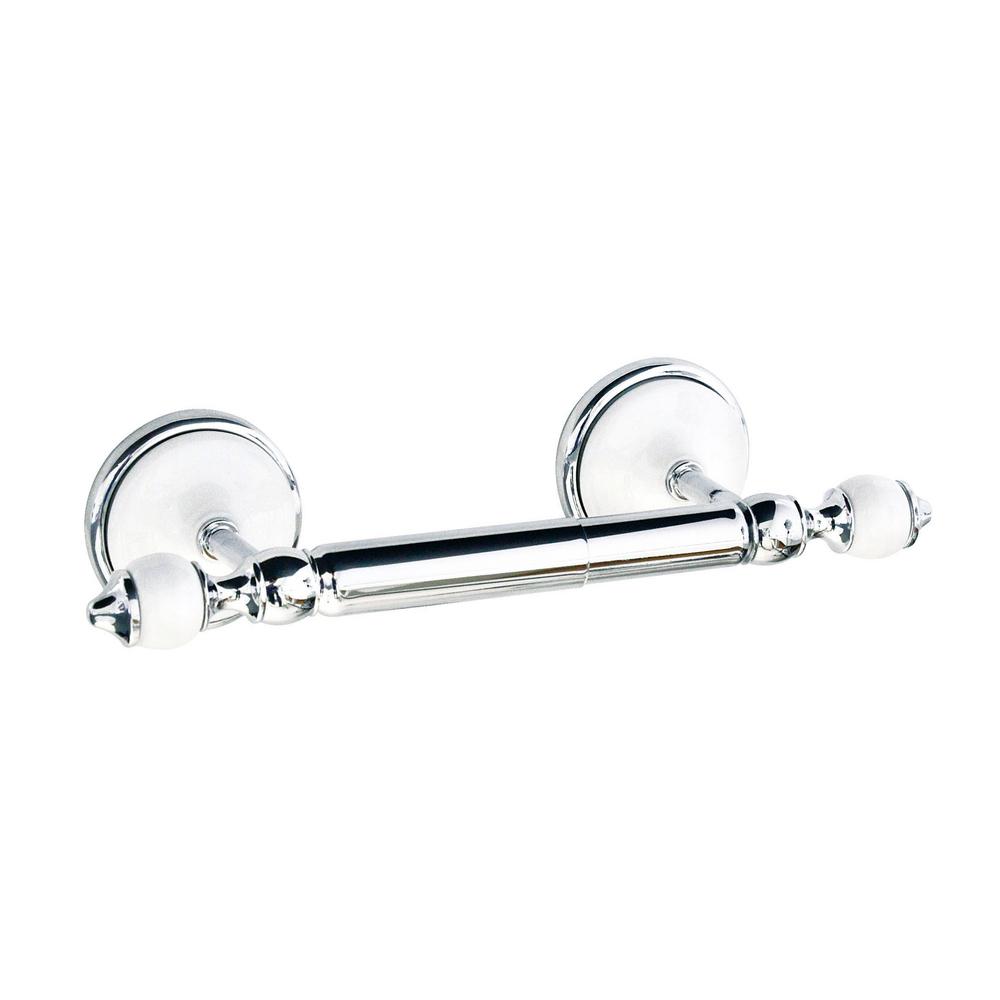 Modona Arora 4 Piece Bathroom Accessories Set In White Porcelain And Polished Chrome 9700 A The Home Depot