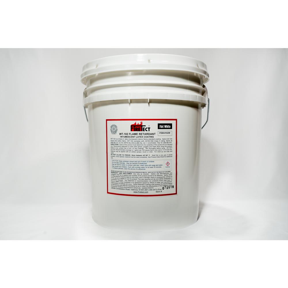 Firetect Wt 102 5 Gal White Flat Latex Intumescent Fireproofing