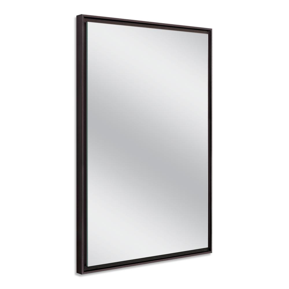 Deco Mirror 26 inch W x 38 inch H Espresso Studio Float Wall Mirror by Deco Mirror