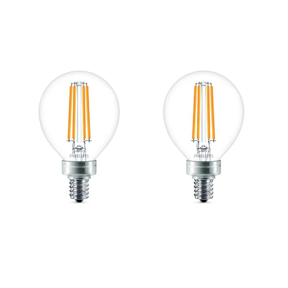 G16 5 Led Bulbs Light The Home Depot 40 Watt Equivalent G16 5 Led Light Bulb Soft White Globe 2