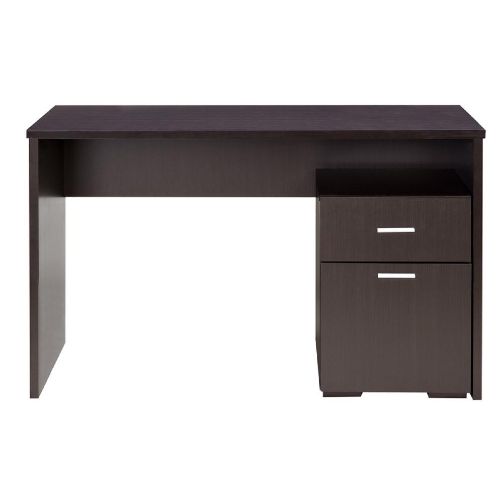 OneSpace 16 in. Rectangular Espresso 2 Drawer Computer Desk with File Storage 502401ES The