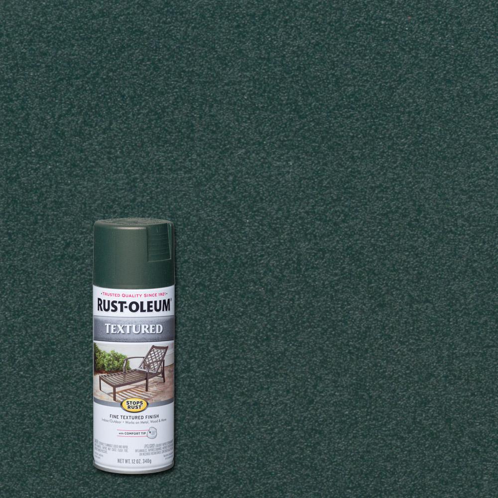 RustOleum Stops Rust 12 oz. Protective Enamel Textured Forest Green Spray Paint7222830 The