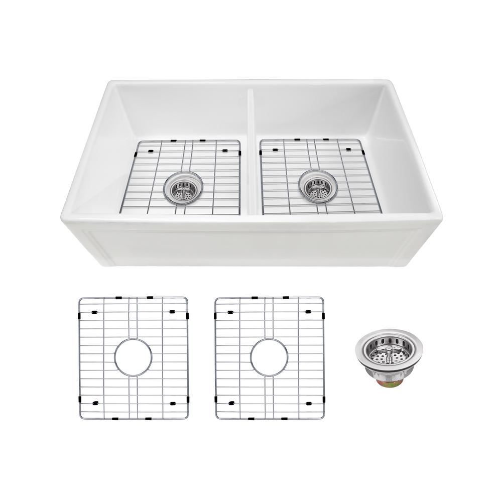 Ipt Sink Company Farmhouse Apron Front Fireclay 33 In 50 50