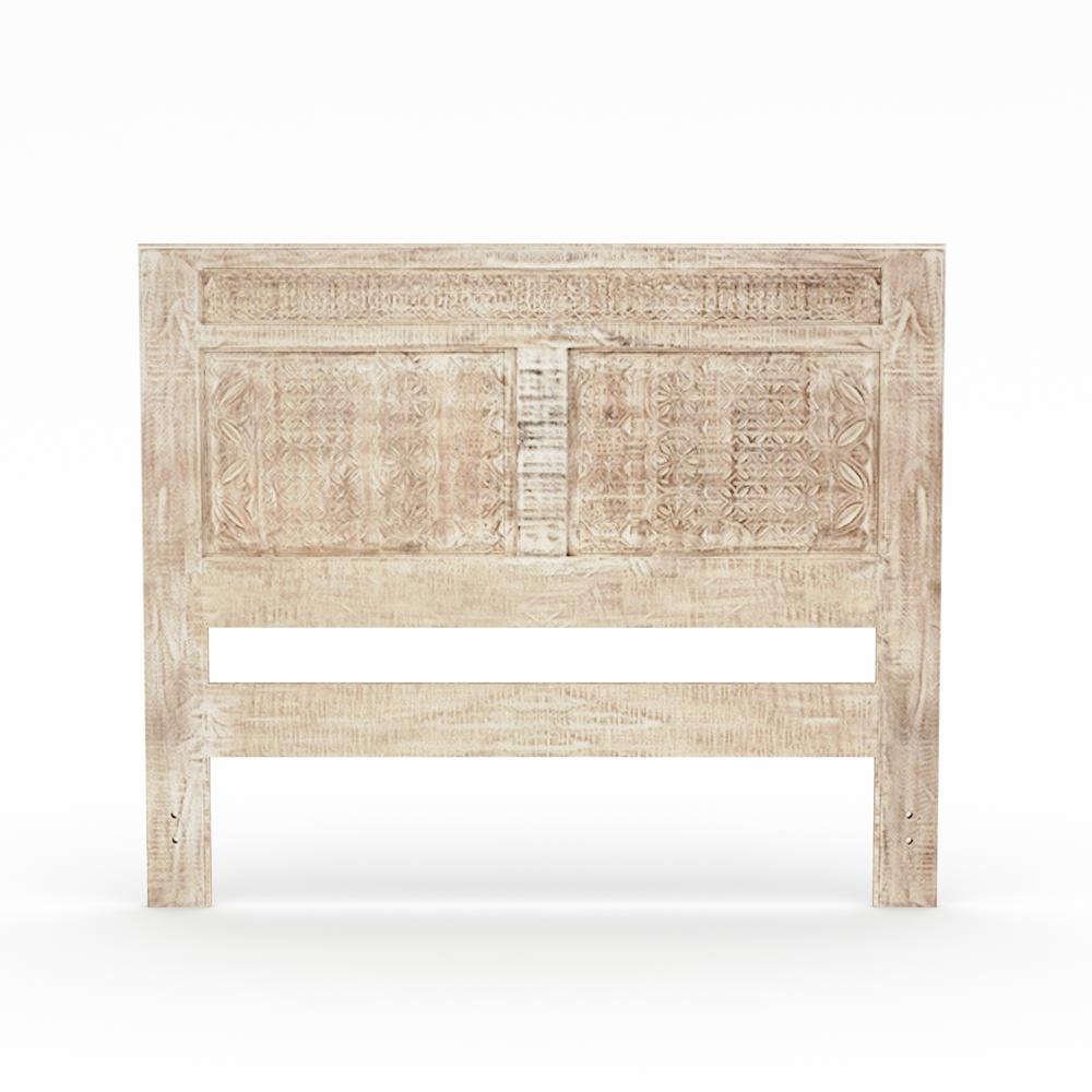 Home Decorators Collection Print Block Whitewash Queen Headboard