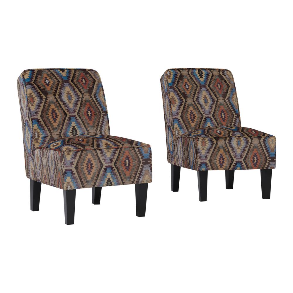 Handy Living Brodee Upholstered Armless Accent Chairs In