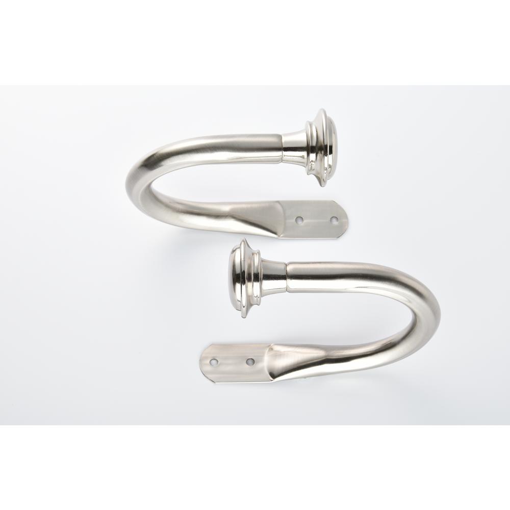1 In Decorative Holdback Set Brushed Nickel 2 Pack Hmdh05bn 1 In Decorative Holdback Set Brushed Nickel 2 Pack Hmdh05bn The Home Depot