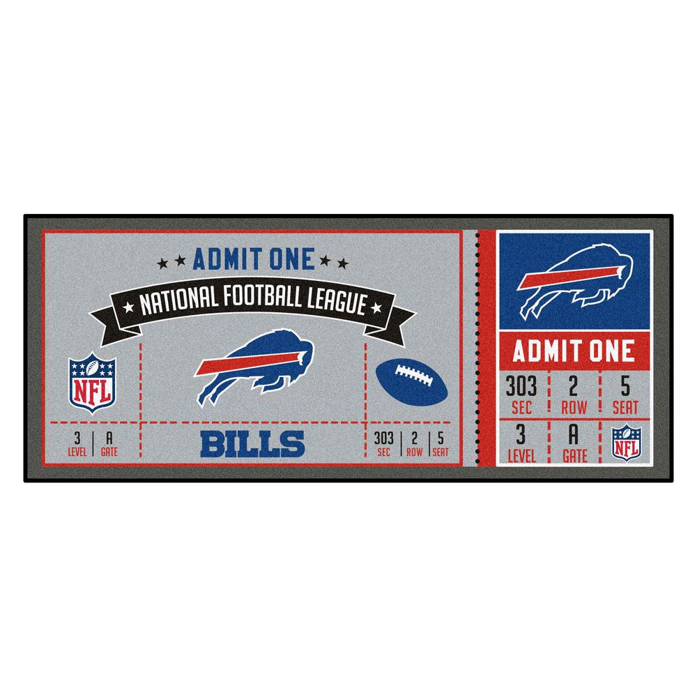 FANMATS NFL Buffalo Bills 30 in. x 72 in. Indoor Ticket Runner Rug