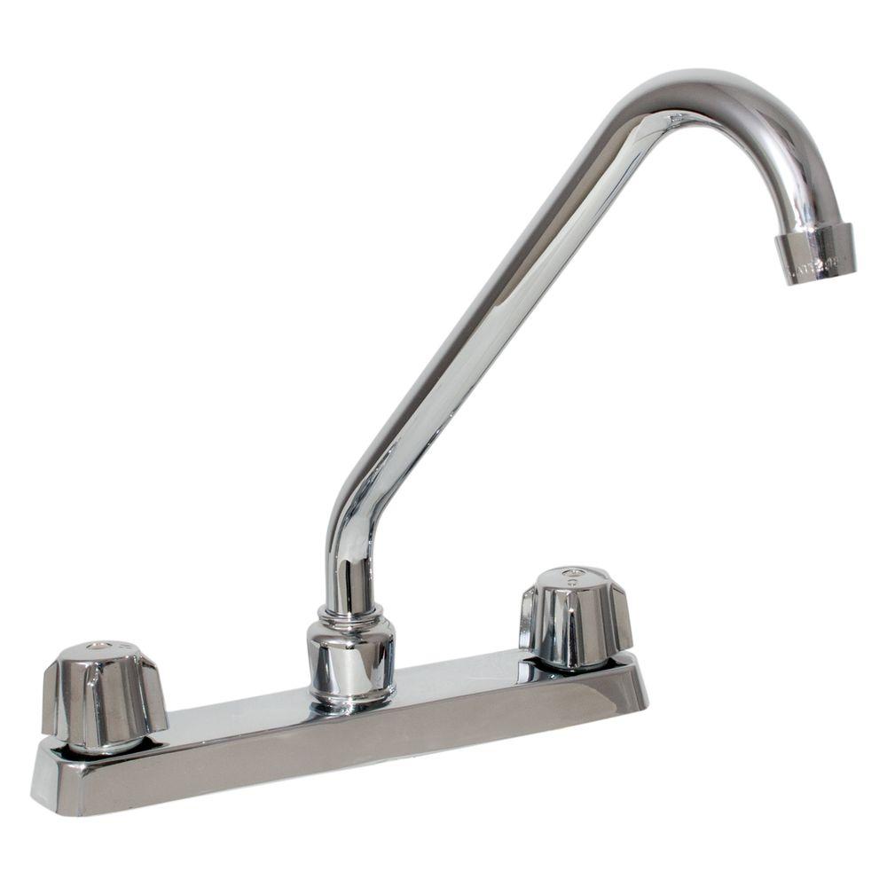 UPC 091712399223 product image for EZ-FLO Kitchen Basic-N-Brass Collection 2-Handle Washerless Kitchen Faucet in Ch | upcitemdb.com