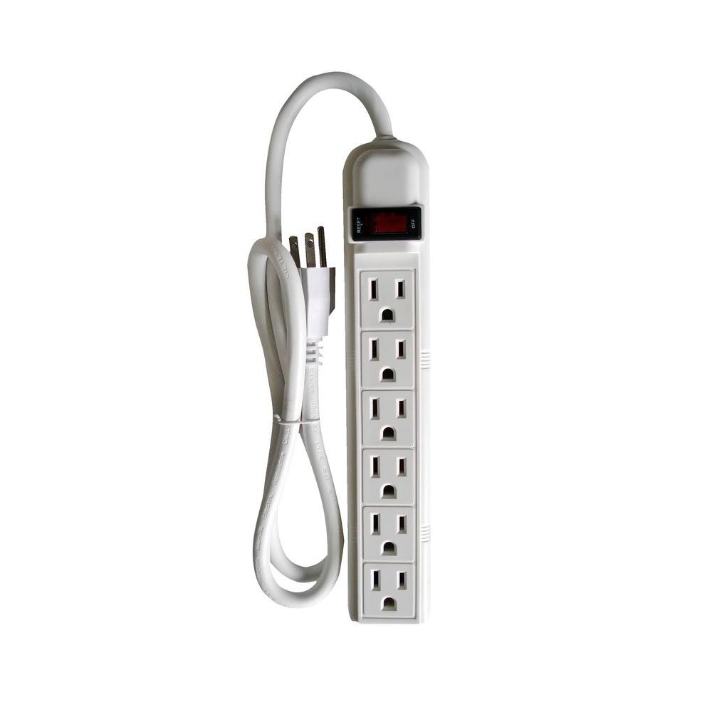 6Outlet Power Strip with 3 ft. Cord (2Pack)YLPT21 The Home Depot