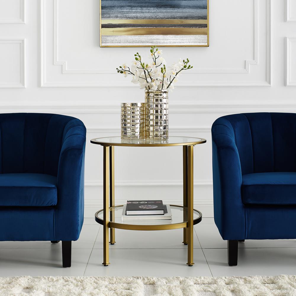 Crosley Furniture Aimee Gold Gl Side Table Cf1309 Crosley Furniture Aimee Gold Gl Side Table Cf1309