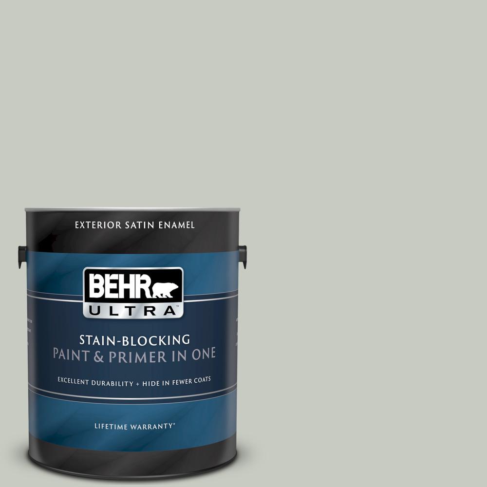 BEHR ULTRA 1 gal. PPL80 Dynasty Celadon Satin Enamel Exterior Paint