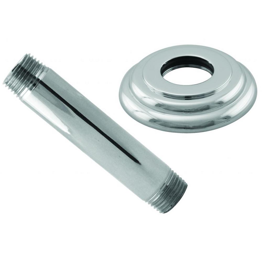 Westbrass 4 in. CeilingMount Shower Arm and Flange in Polished Chrome