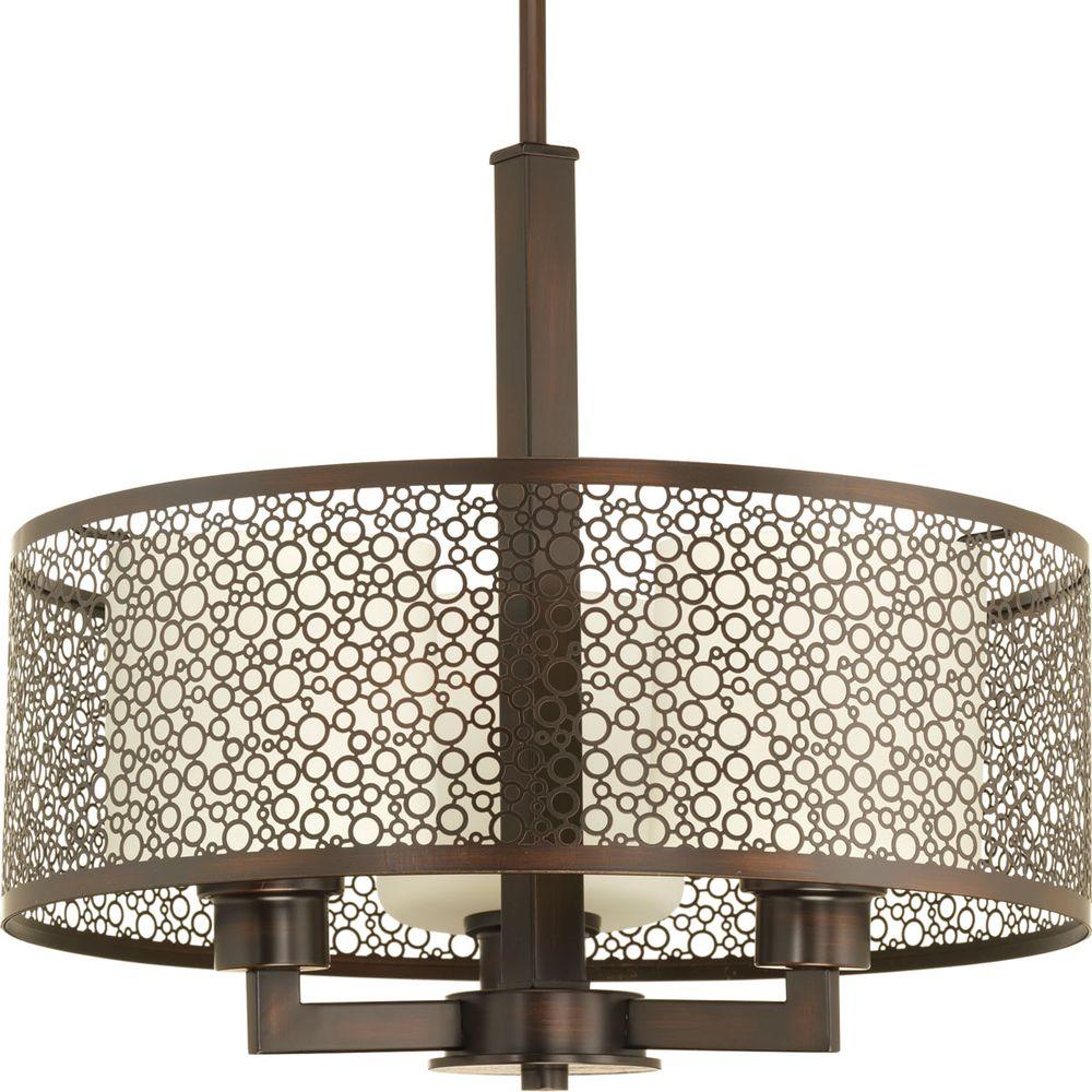 Drum Bronze Mid Century Modern Pendant Lights Lighting The Mingle Collection 3 Light Antique Bronze Pendant With Natural Parchment Gl