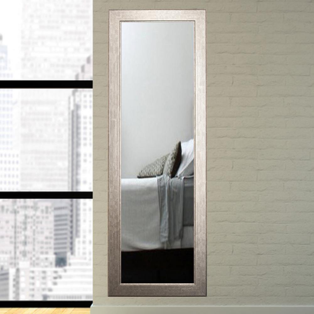 Modern Subway Silver Full Length Framed Mirror