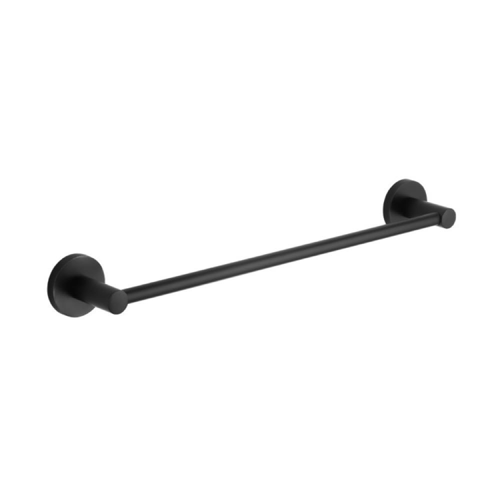 Wall mounted towel bar in black