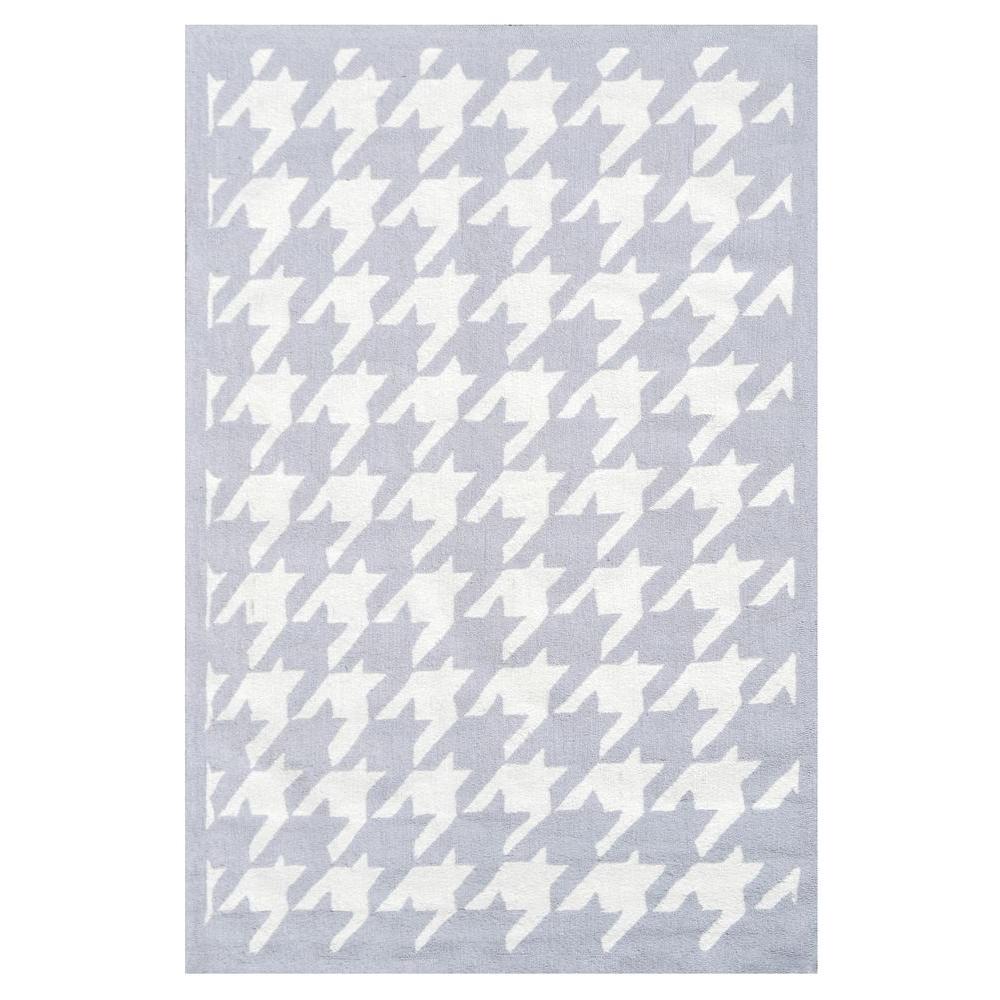 Filament Design Houndstooth Gray 5 ft. x 8 ft. Indoor Area Rug25531D