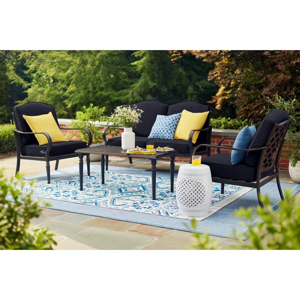 Solid Blue Patio Conversation Sets Outdoor Lounge Furniture The
