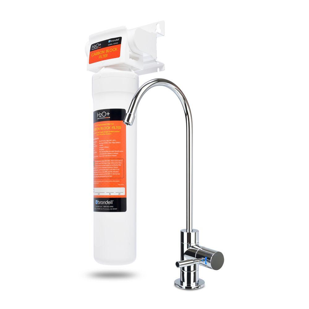 Brondell Coral Single Stage Under Counter Water Filtration System With Over 99 Lead Reduction