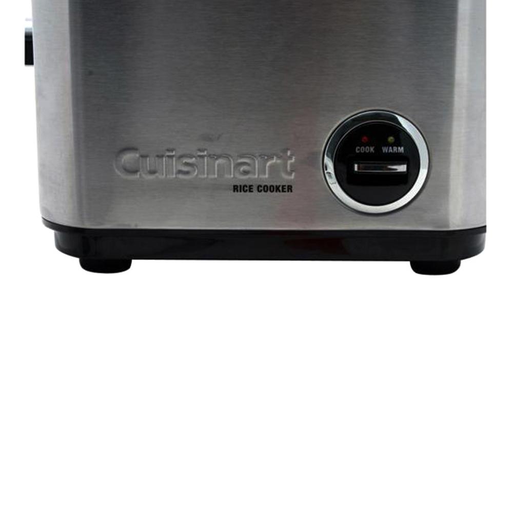 Cuisinart 8Cup Stainless Steel Rice Cooker with Cord Storage CRC800 The Home Depot