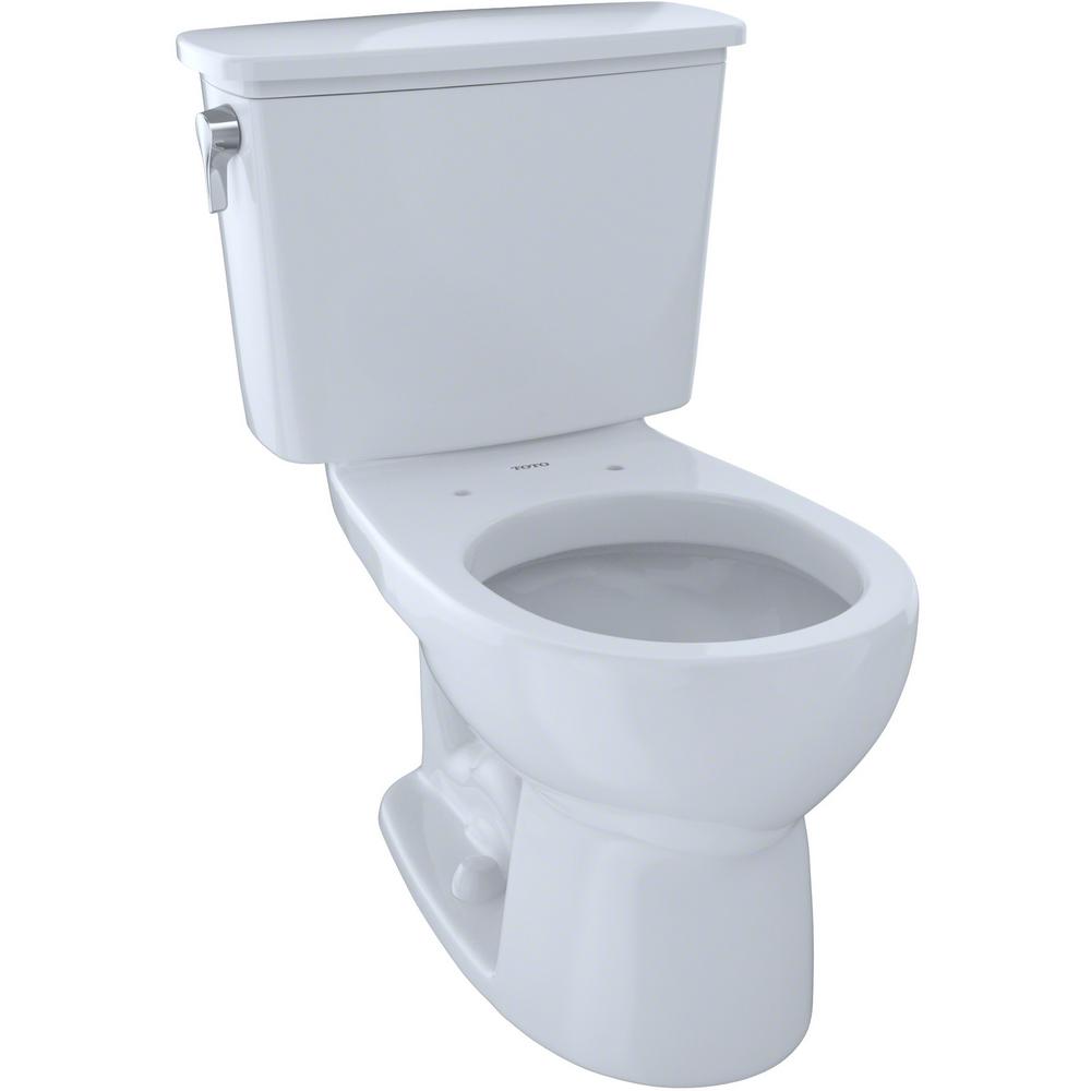 Toto Eco Drake Transitional 2 Piece 1 28 Gpf Single Flush Round Toilet In Cotton White Toto Eco Drake Transitional 2 Piece 1 28 Gpf Single Flush Round Toilet In Cotton White