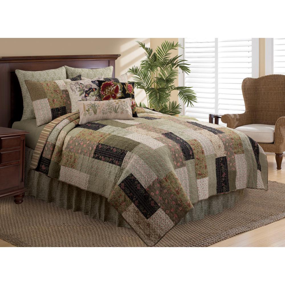 C F Home Green Jupiter King Quilt Set 82289 3kset The Depot C F Home Green Jupiter King Quilt Set