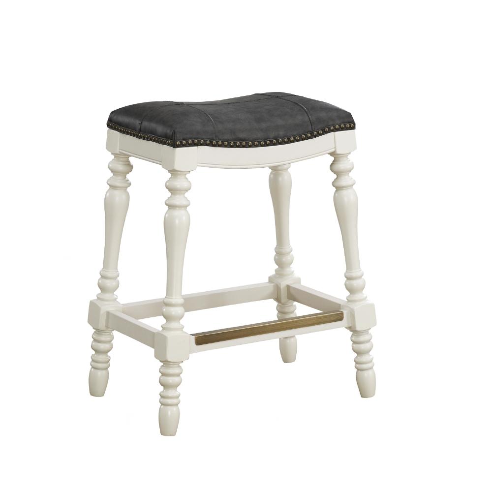 Coventry 25 In White Saddle Seat Counter Stool 3203 025c Coventry 25 In White Saddle Seat Counter Stool 3203 025c
