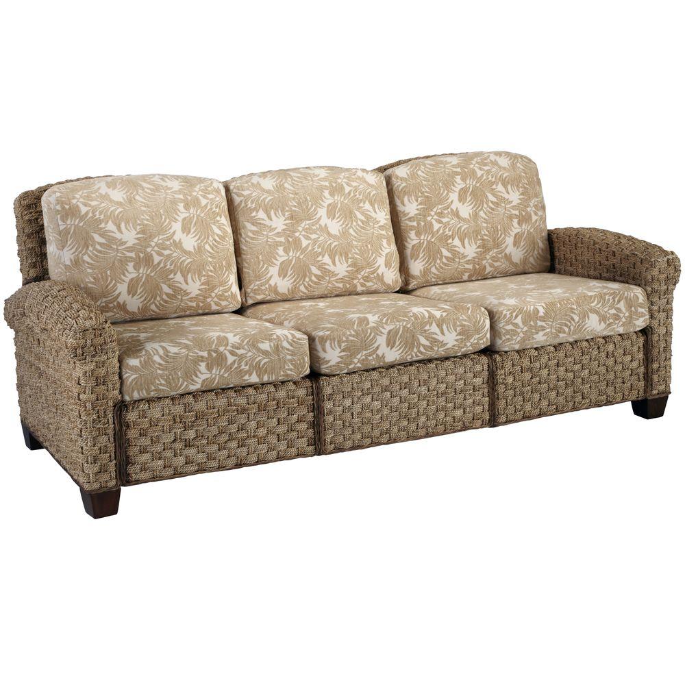 Home Styles Cabana Banana II Beige and Brown Jacquard Sofa 540361