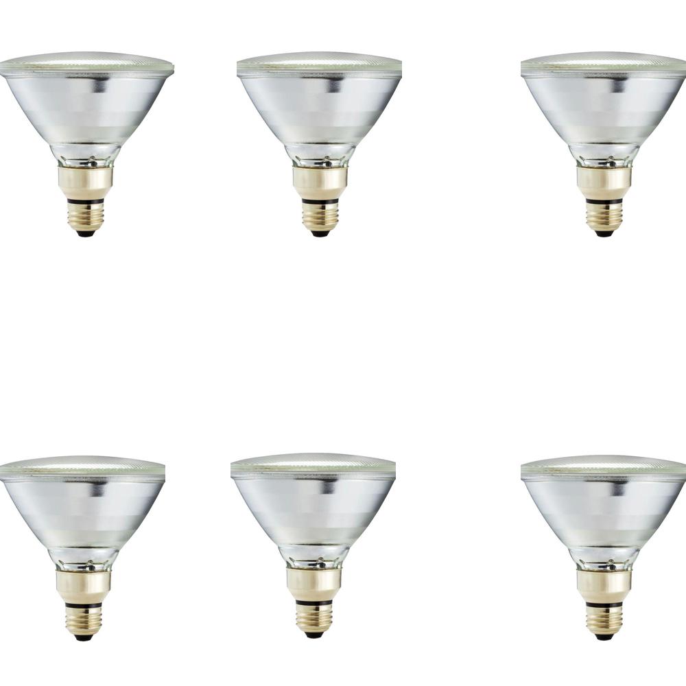 Philips 90 Watt Equivalent Par38 Halogen Dimmable Indoor Outdoor Long Life Spot Light Bulb 6 Pack