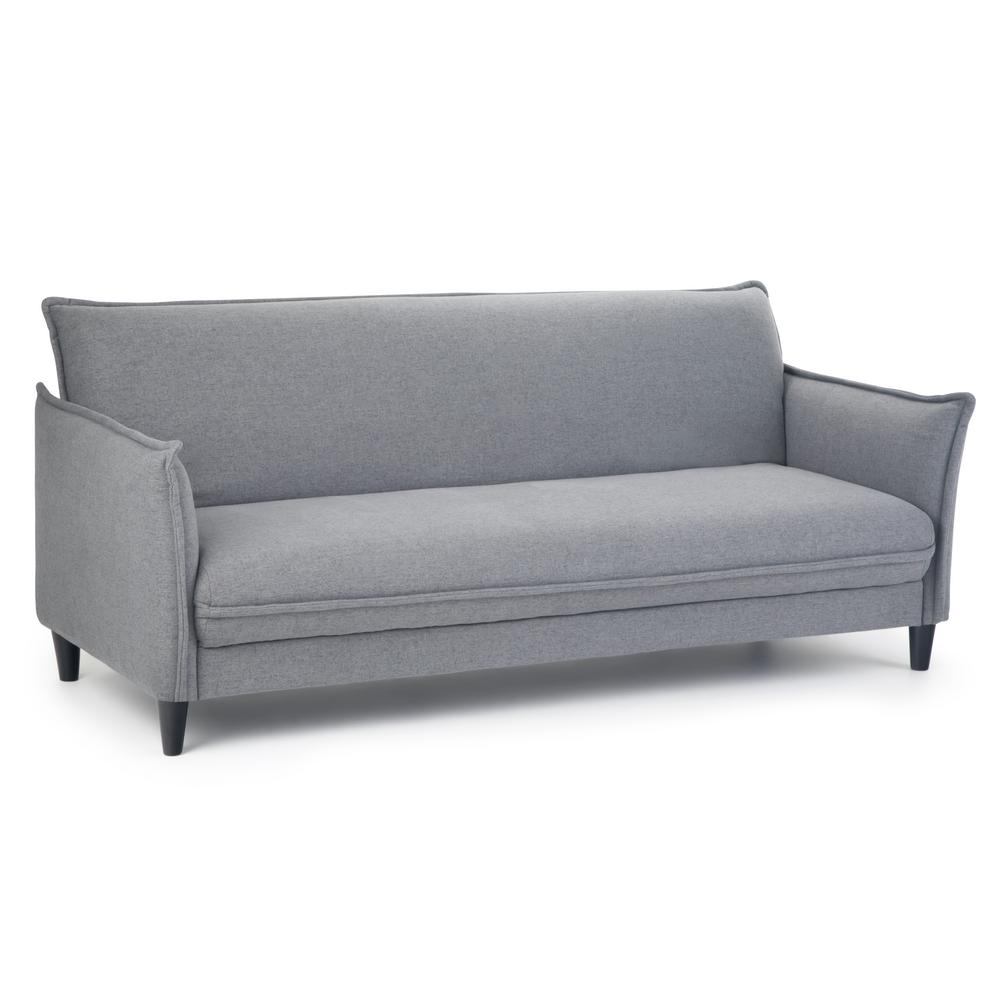 Simpli Home Clarke Contemporary 81 In X 35 33 Sofa Bed Clarke Contemporary 81 In X 35 33 Sofa Bed Slate Grey Linen Look Fabric By Simpli Home