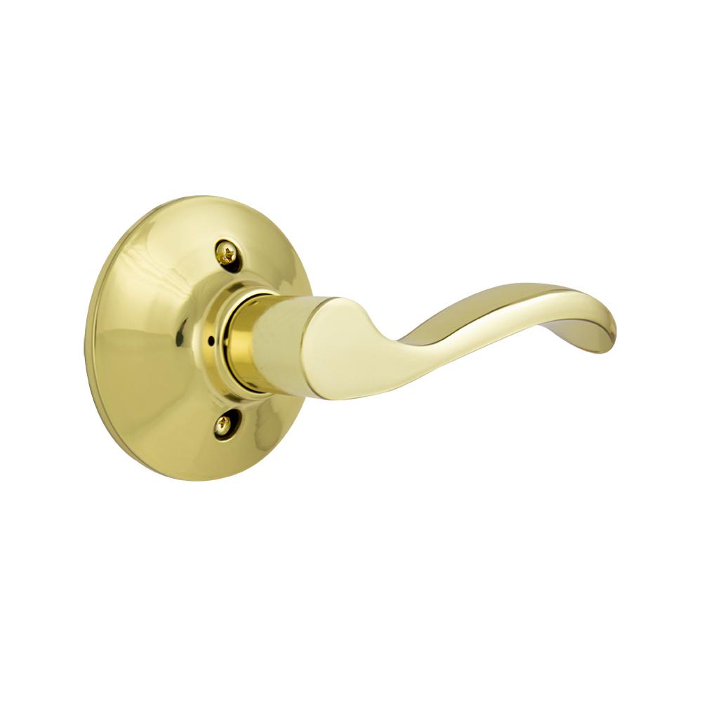 Defiant Naples Polished Brass Keyed Entry Door Lever with Single