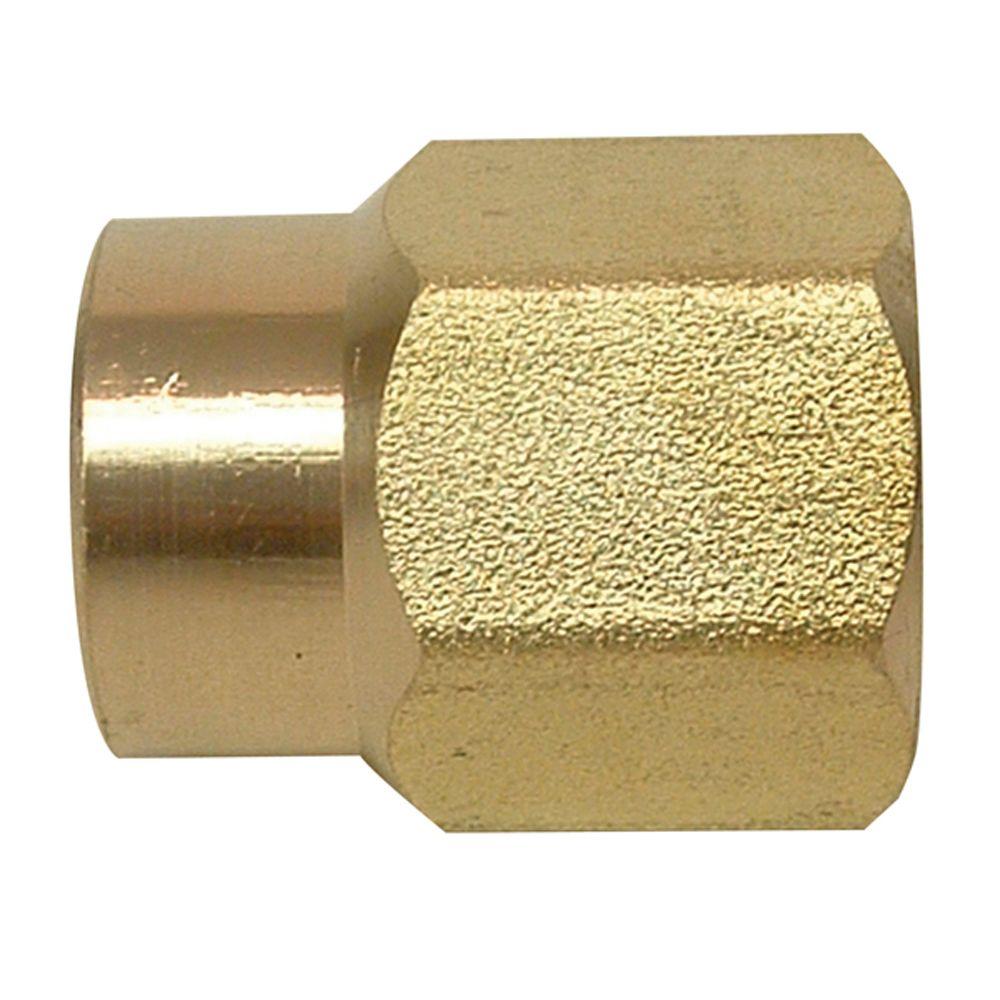 Pack Of 5 Vis Brass Pipe Fitting Reducer Hex Coupling 1 2 Npt Female X 1 4 Npt Female